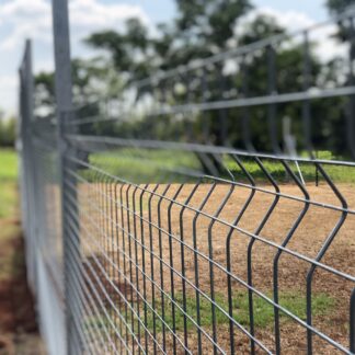 Wholeview 75/50 Aluzinc mesh panel fencing