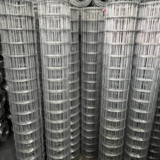 Upright rolls of galvanized welded wire mesh