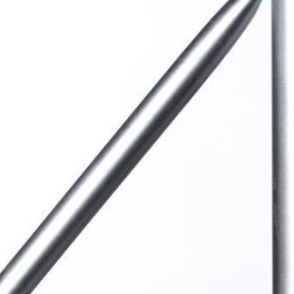 Diagonal steel fence stay attached to a round fence post