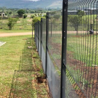 Wholeview high-security powder-coated mesh panel fencing