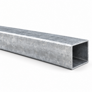 Hot-dip galvanized square steel post with open end