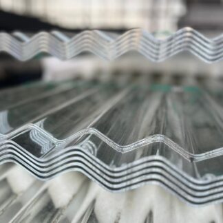 Stacked galvanized corrugated roofing sheets