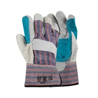 Green candy-back rigger gloves