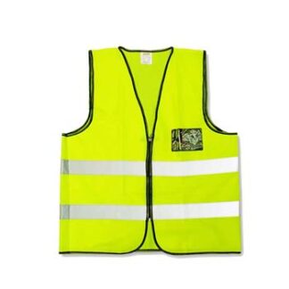 Fluorescent lime reflective safety vest, extra large, zip and pocket
