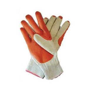 Crayfish cotton crochet gloves, 7 gauge