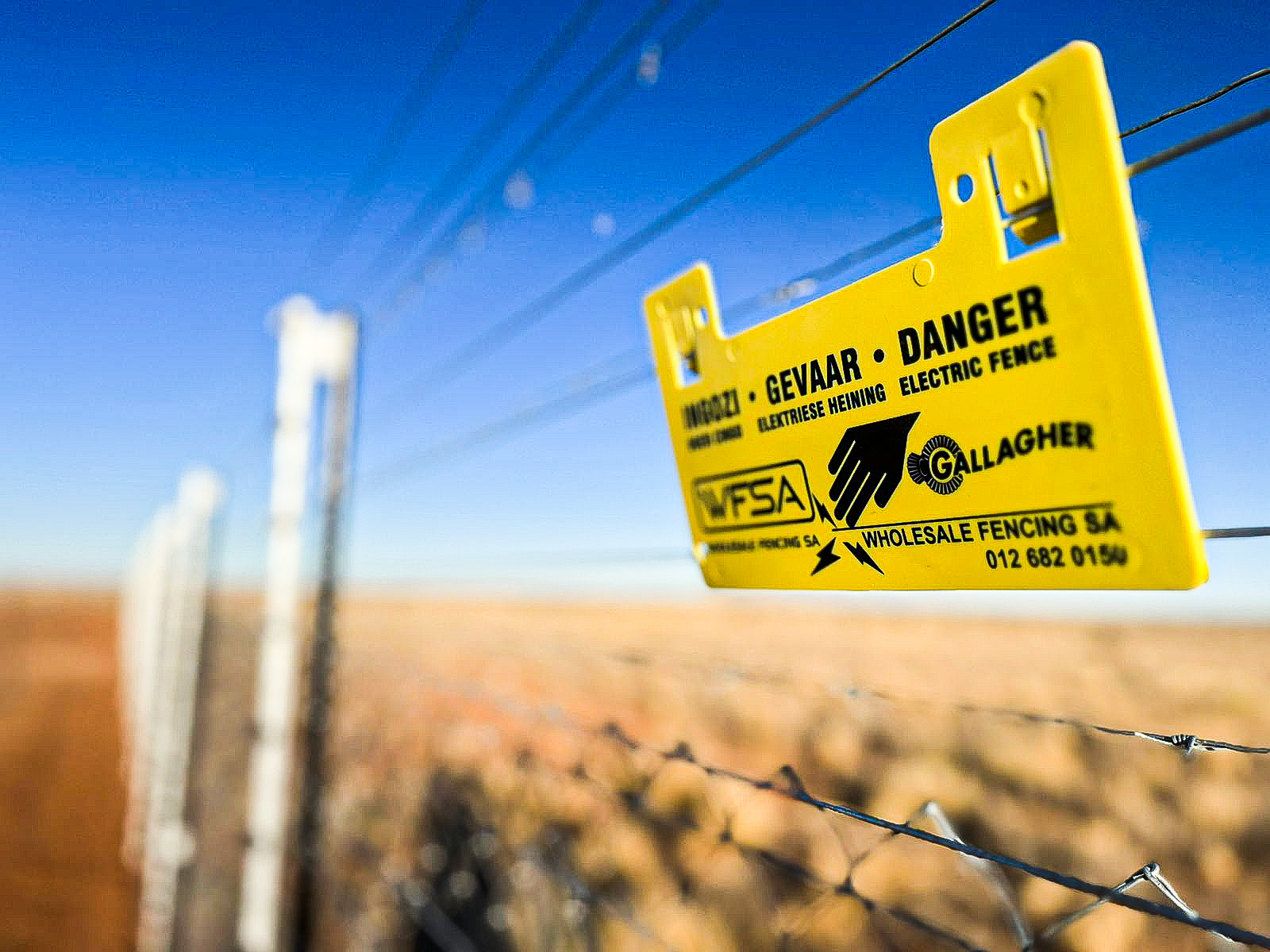 WFSA electric fence warning signage